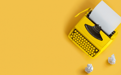 writers block - yellow typewriter