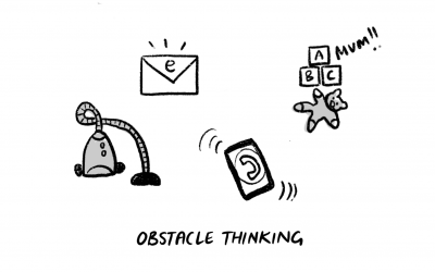 Overcome distraction with obstacle thinking